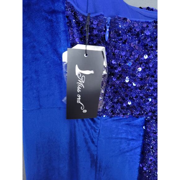 Miss Ord One Shoulder Draped Sequin Evening Gown Prom Dress Small - Picture 9 of 9